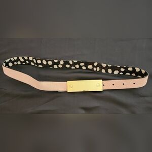 Reversible Pink and Animal Print Belt